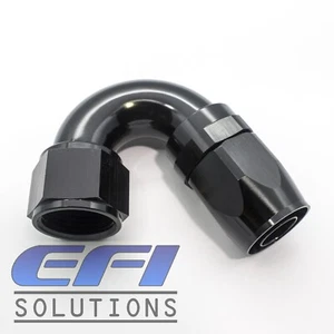 150 Degree Full Flow Taper Series Hose End Fitting  AN12 (Black) 155-12BLK - Picture 1 of 1