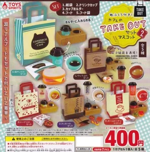 Comes With A Paper Bag! Cafe Takeout Set Mascot2 All 5 Set Capsule Toys Gashapon - Picture 1 of 1