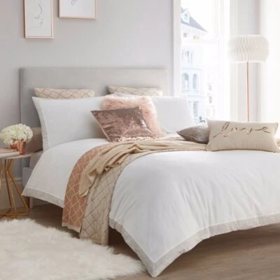 Tess Daly Amber Duvet Set in Rose Gold | Single | M0041/01/SI | RRP: £85.00