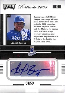 2003 Playoff Portraits Autographs Silver #90 Angel Berroa Auto 31/50 KC Royals - Picture 1 of 2