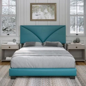 Boyd Sleep Cornerstone Platform Bed Frame with Fabric Upholstered Headboard - Picture 1 of 6