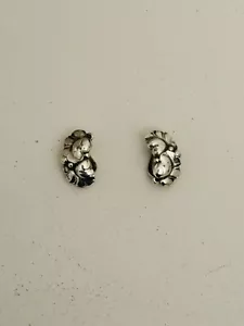 Vintage Georg Jensen Sterling Silver Pair #50A Leaf Earrings, Clip Ons - Picture 1 of 7