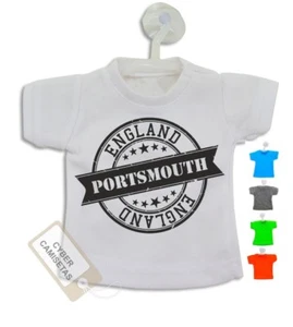 Camiseta Portsmouth Mini Inglaterra Reino Unido Colgador de Estampillas Copa de Succión Coche Camión Furgoneta - Imagen 1 de 4