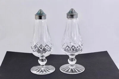 WATERFORD CRYSTAL LISMORE FOOTED SALT AND PEPPER SHAKERS - Image 1 of 4