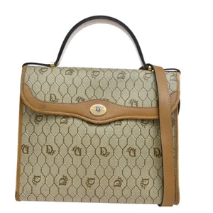 Bolso de Mano CHRISTIAN DIOR Nido de Abeja 2 Vías Cuero PVC Marrón Francia 39EE832 - Imagen 1 de 16