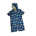NEW SpongeBob Hooded Pajama 1 pc Mens Lounge Jumpsuit Shorts XL Briefly Stated
