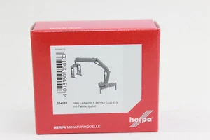 Herpa 054133 Loading Crane Hiab Lk x-Hipro 232 E-3 + Palette Fork 1:87 New Boxed - Picture 1 of 2
