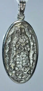 Colgante vintage plateado de la Virgen María de la Moda para hombre - Imagen 1 de 1