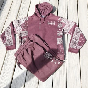 DOGG SUPPLY x Snoop Dogg Felpa con Cappuccio Uomo Set 2 Pezzi Marrone 2XL - Foto 1 di 14