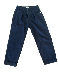 Pantalones de mezclilla plisados negros cintura alta NEED Supply And Co 100 % algodón talla: 0 - Imagen 1 de 7
