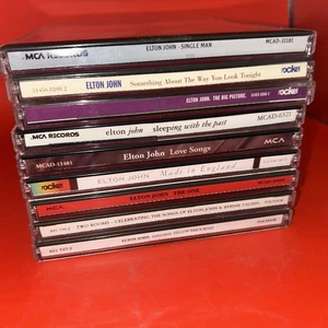 ELTON JOHN • 9CD Lot Goodbye Yellow Brick Road A Single Man Love Songs One MORE - Picture 1 of 20
