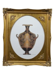 Jarrón Henry Moses neoclásico antiguo griego etrusco urna grabado impresión 25" - Imagen 1 de 11