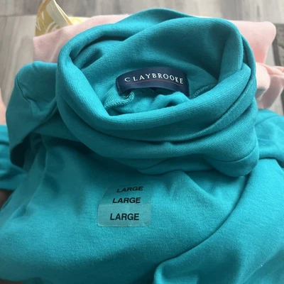 Men’s Claybrooke 100% Cotton Green Turtleneck Pullover Size- - Image 1 of 4