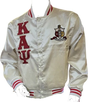 Chaqueta de satén Buffalo Dallas Kappa Alpha Psi [Crema - S] Foto 1 de 2