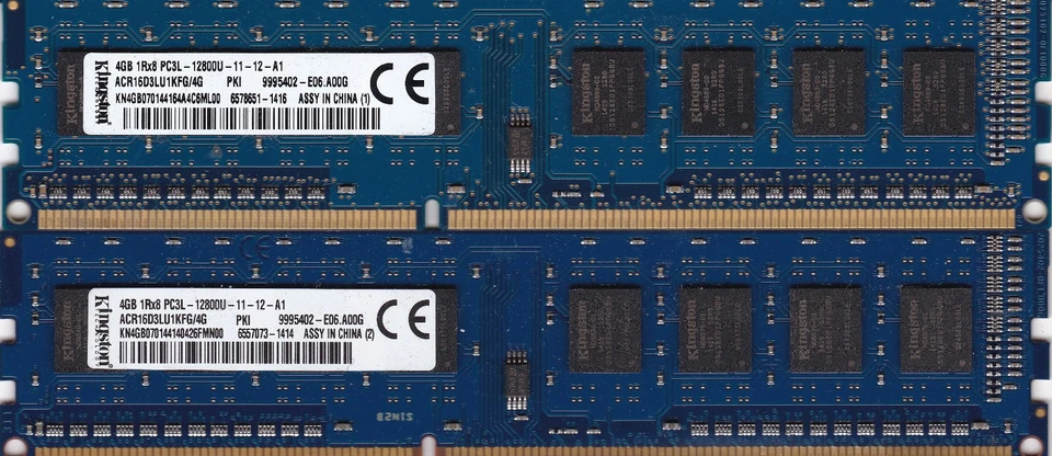 KINGSTON DDR3 4GB RAM PC3L- 12800U (555) - Bild 1 von 1