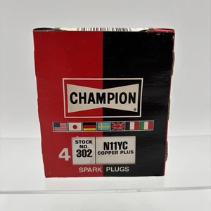 Paquete de 4 bujías Champion N11YC vintage n.º de stock 302 Copper Plus *Hecho en EE. UU.* - Imagen 1 de 7