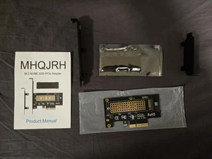 Adaptateur M.2 NVME vers Pcie 3.0 X4 avec solution dissipateur thermique en aluminium - Photo 1/4