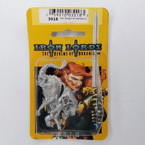 RAFM 3018 War Dragon w/ Handler (2) Metal Fantasy Minis NIB OOP Iron Lords - Picture 1 of 4