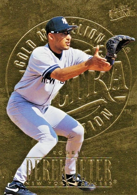 DEREK JETER 1996 Fleer Ultra GOLD MEDALLION PARALLEL Card #386 NEW YORK YANKEES  Foto 1 de 2