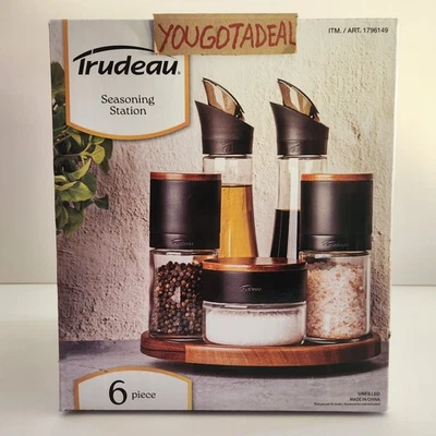 Trudeau Lazy Susan Seasoning Station 6 Piece - Image 1 of 4