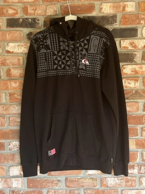 Moletom com capuz Quicksilver Eddie Aiku Waimea Bay 2011-2012 zíper completo G - Imagem 1 de 4