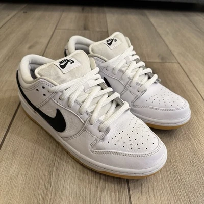 Talla 9.5 - Nike SB Dunk Low Pro Blanco Goma CD2563-101 Usado Foto 1 de 4