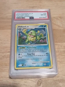 2008 Pokémon Diamond & Pearl - Legends Awakened Politoed (Holo) #12 PSA 8 - Picture 1 of 2