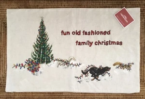 POTTERY BARN National Lampoon Christmas Vacation Lumbar Pillow Cover Embroidery - Picture 1 of 7