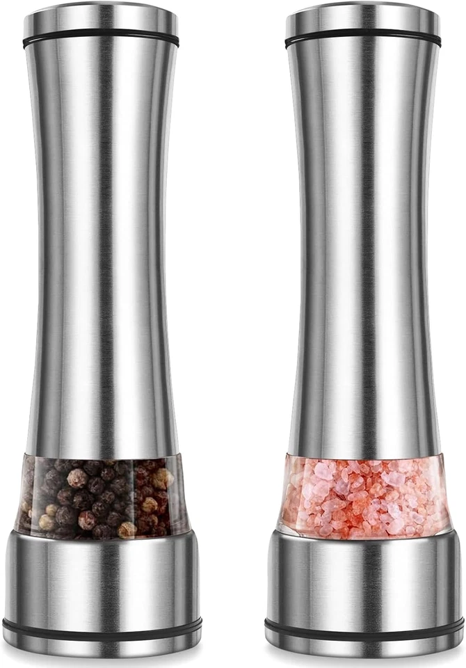 Macina Pepe Set Da 2 Pezzi Regolabile, Macina Spezie, Macina Sale E Pepe, per Ma - Immagine 1 di 4