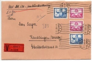 1934 DEUTSCHLAND DEKLARIERTER WERTBRIEF WAGNER BRIEFMARKEN 650,00 $ NUR DIE BRIEFMARKEN, RARITÄT - Bild 1 von 2