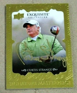 2014 Collezione Squisita #ESMCS Curtis Strange Firma Capolavori Oro Auto - Foto 1 di 2