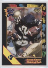 1991 Wild Card Draft 5 Stripe Ricky Watters #56 Rookie RC
