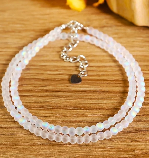 Gargantilla Angel Aura Cuarzo 4mm Redonda Cuentas Piedras Preciosas Sanación Mujeres Collar Regalos Foto 1 de 4