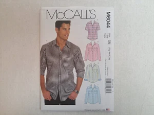 McCall's Pattern - Men's Shirts; four styles (XL-XXXL) #M6044 - Uncut - Picture 1 of 6