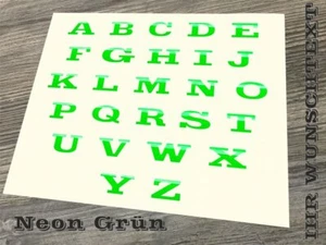 Wunschtext Sticker Neon Tuning Emblem Schriftzug Autoaufkleber Modellbezeichnung - Picture 1 of 2