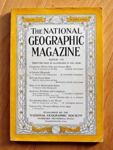 National Geographic March 1939; Charleston; Bali; Vatican City; Birds - Picture 1 of 20