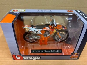 JEFFREY HERLINGS REDBULL KTM 450 SX-F 1:18 Motocross MX Toy Model Bike Orange - Picture 1 of 3