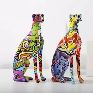 Figurine Animal Dog Greyhound Multicolor Modern Resin Home Decor Medium Smooth - Bild 1 von 26