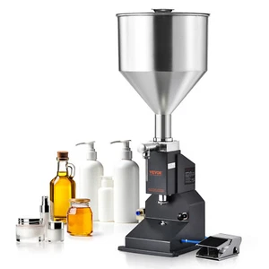 VEVOR Pneumatic Liquid Filling Machine A02 Paste Bottle Filler 5-50ml with Pedal - Picture 1 of 12