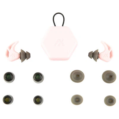 AXIL X20 Earplugs Noise Reduction with 3 Silicone 2 Foam Tips Carry Case Pink - Image 1 of 4
