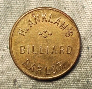 (Weyauwega WI), H. Anklam's salón de billar bueno para 10c en comercio. Latón, 21 m - Imagen 1 de 2