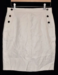 LOFT Gonna donna a matita con bottoni (taglia 8) con tasche bianco sporco/crema NUOVA  - Foto 1 di 3