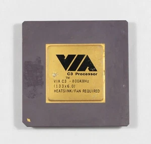 Socket 370 CPU - VIA C3 - 800AMHz - 800MHz - Ezra - TESTED - Picture 1 of 2