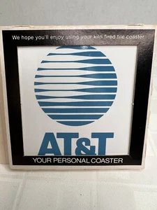 AT&T Tile Coaster - Reaching Out In New Directions - 80/90- Kiln Fired - VTG NEW - Picture 1 of 6