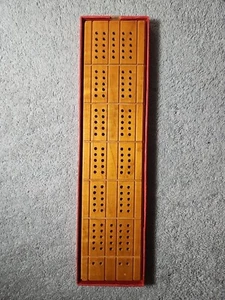 Vintage Drueke Maple 2 Track Cribbage Board with Instructions 11" X 3"  USA  - Picture 1 of 11