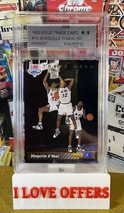 1992 UPPER DECK SHAQUILLE O’NEIL ROOKIE TRADE CARD #1B CGS 9.5 C STORE NAME READ - Bild 1 von 6