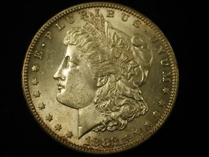 1882-S U.S Morgan Silver Dollar About Uncirculated - Picture 1 of 5
