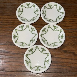 Syracuse china butter pats St Elmo Vine & Trophy Green Set Of 5 Restaurant Ware - Picture 1 of 4