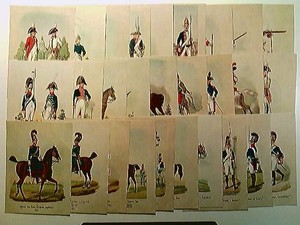 28x Hist. Militäruniformen, Historisches Musem Rastatt Schloss, Karten A1-28, Kü