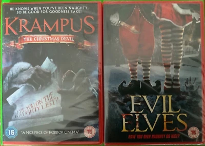 Krampus, Christmas Devil / Evil Elves. 2x Christmas Horror DVDs. New/Sealed. - Image 1 of 3